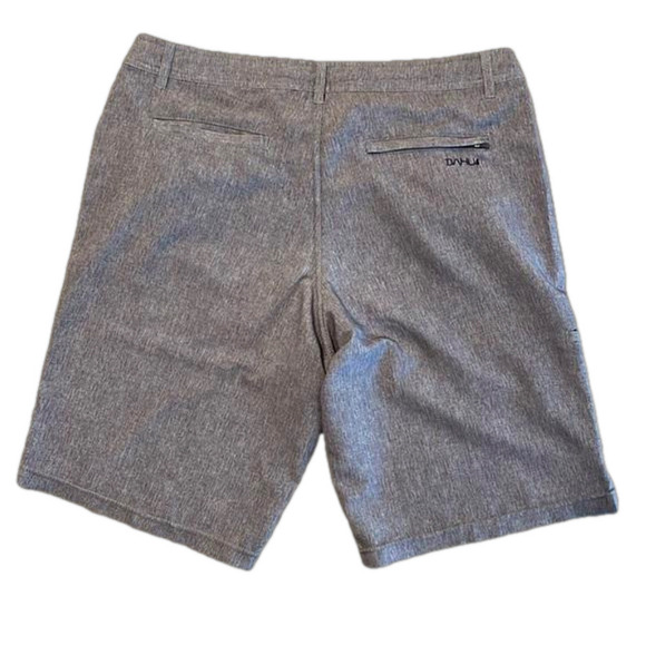 DaHui Sz 34 board shorts in heathered brown/grey with back zip pocket - Picture 7 of 10